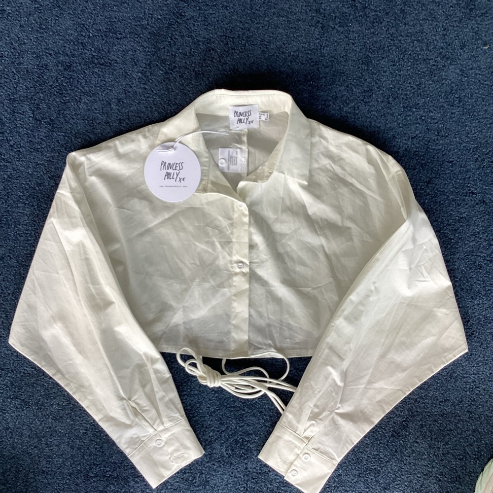 NWT - Princess Polly Rylan Long-Sleeve White Top